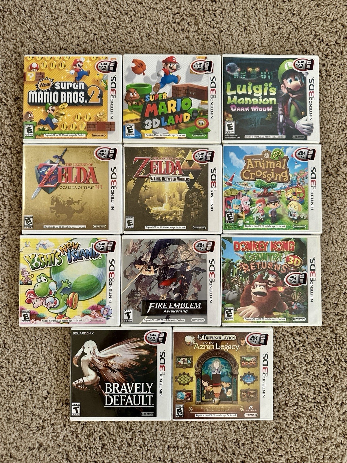 Nintendo 3DS Plays on 2DS Variant Set Mario Zelda Fire Emblem – NO Pokemon X Y