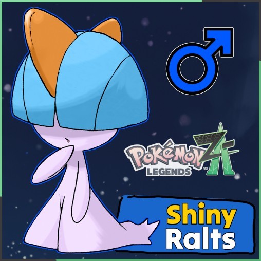Shiny MALE Ralts Lv. 12 With Master Ball Pokémon Legends Z-A Gallade Pokemon ZA