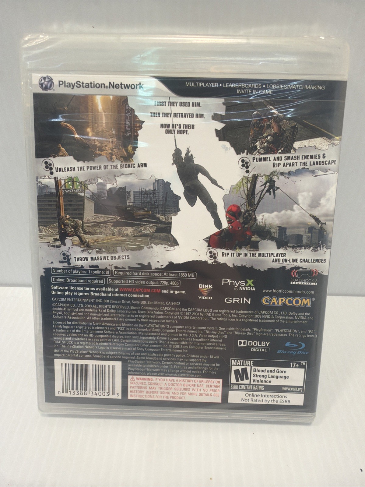 Bionic Commando PS3 2009 Sony PlayStation 3 – Brand New Factory Sealed