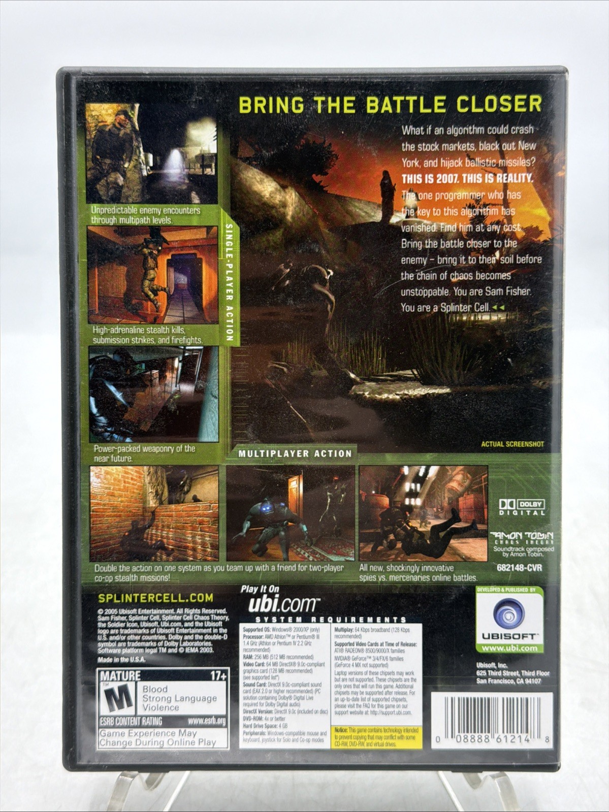 Tom Clancy’s Splinter Cell: Chaos Theory (PC, DVD-ROM, 2005) w/ Slip Case CIB