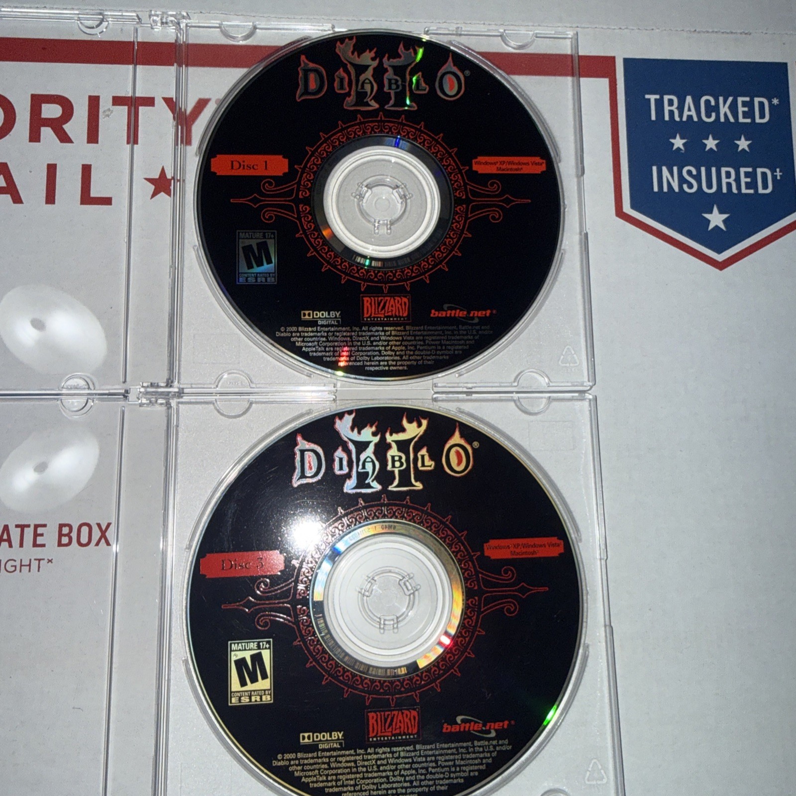 Diablo II (PC, 2000) Disk 1 & 3 With Cd Key