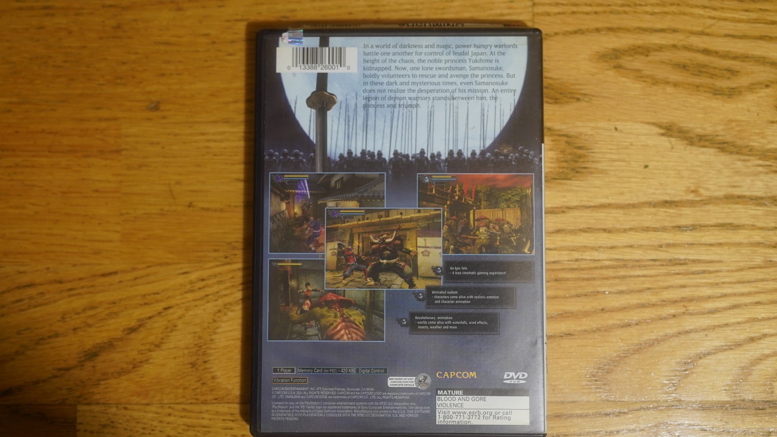 Onimusha: Warlords (Sony PlayStation 2, 2001) COMPLETE/OPENED