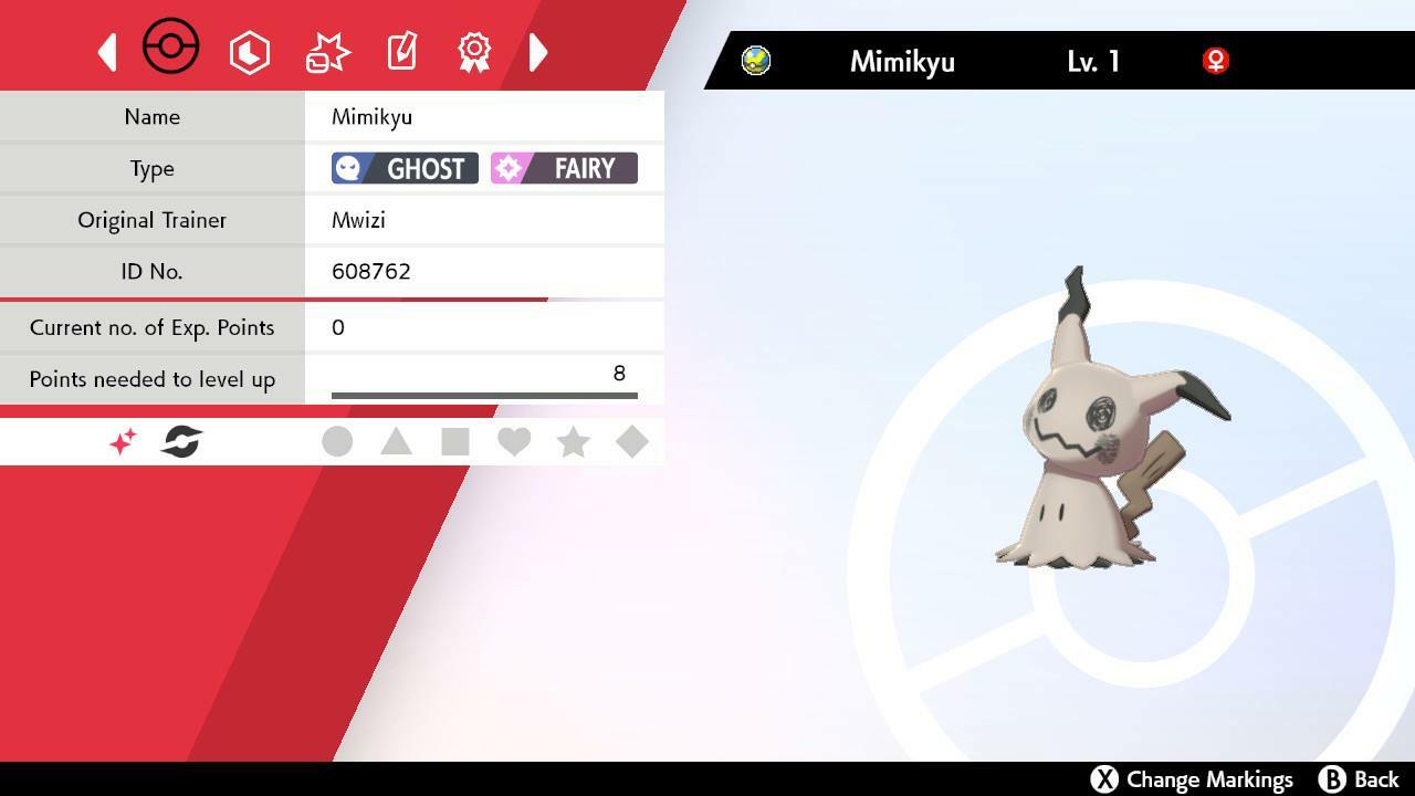 Legitimate 5 Max IV Shiny Mimikyu Pokemon Sword & Shield