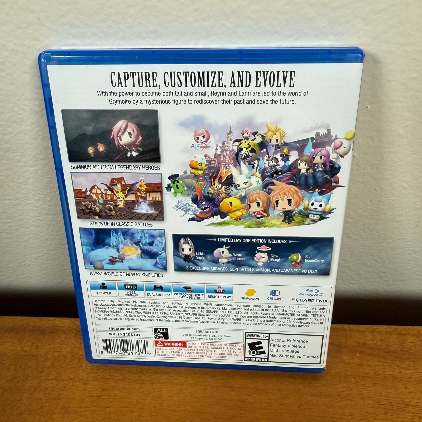 World of Final Fantasy Day One Edition PS4 Sony PlayStation 4 Square Enix DLC