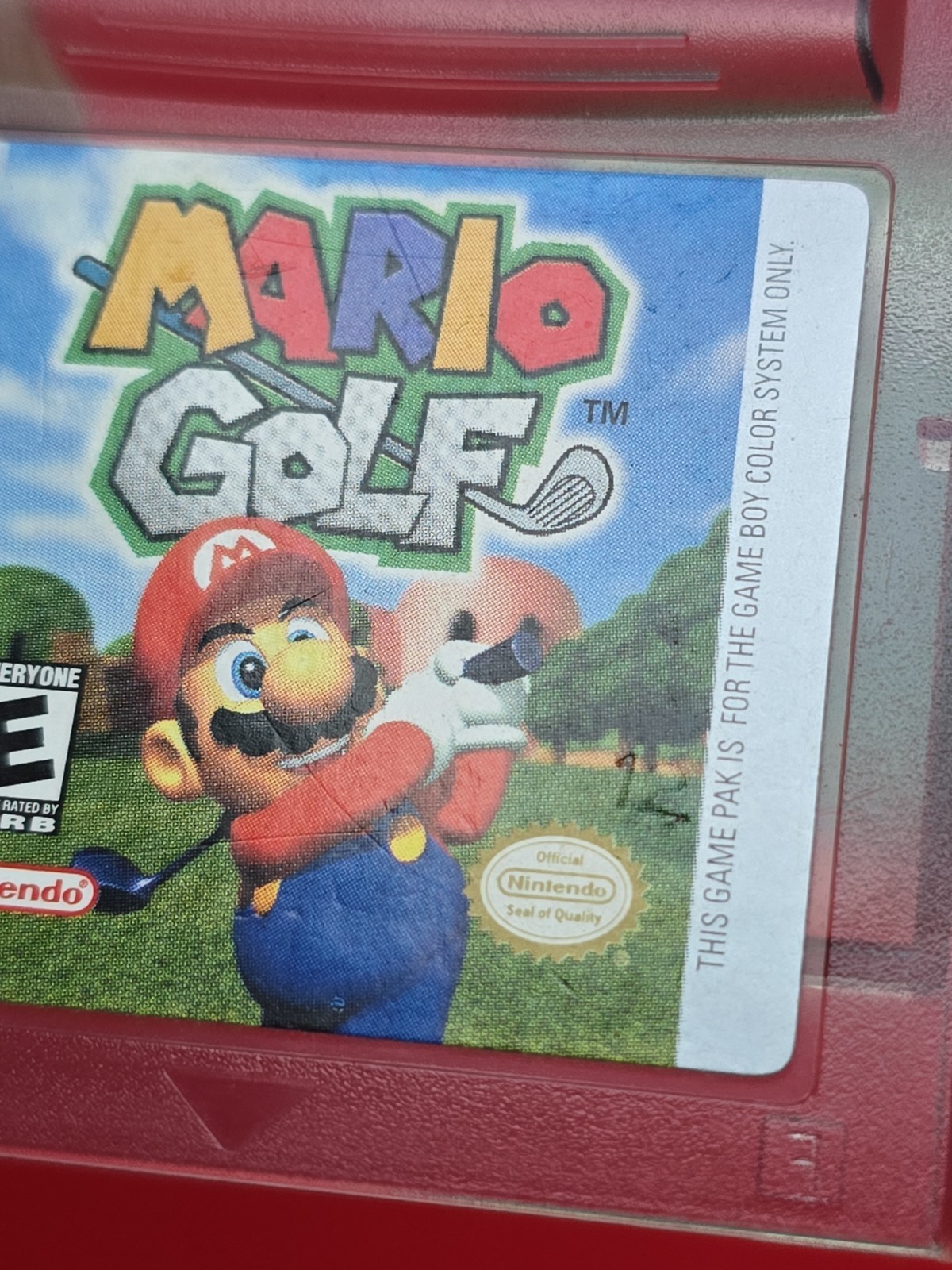 Mario Golf Game Boy Color Nintendo GBC Handheld Vintage Authentic Saves