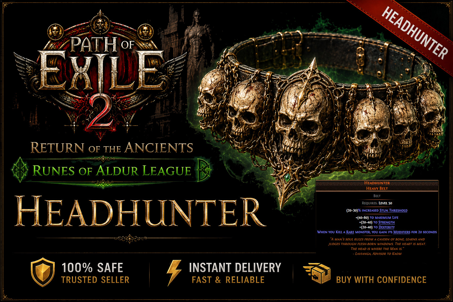 Headhunter – Path of Exile 2: Return of the Ancients 0.5 – Runes of Aldur PoE 2