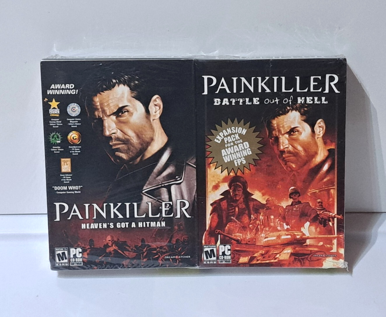Painkiller Heaven’s Got a Hitman & Battle Out Of Hell Expansion PC CD Games Box