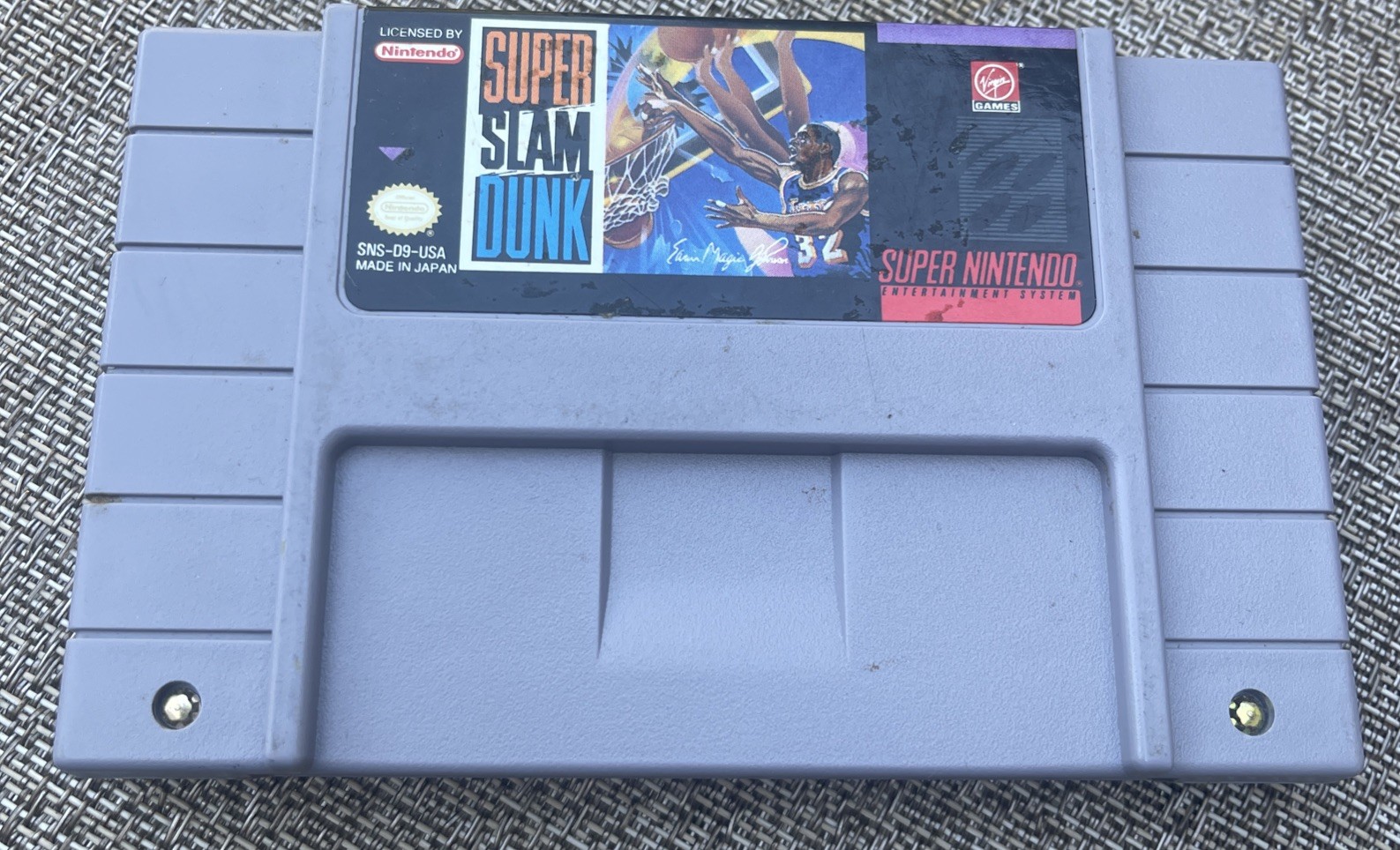 Super Slam Dunk (Super Nintendo Entertainment System, 1993) SNES game WORKS!