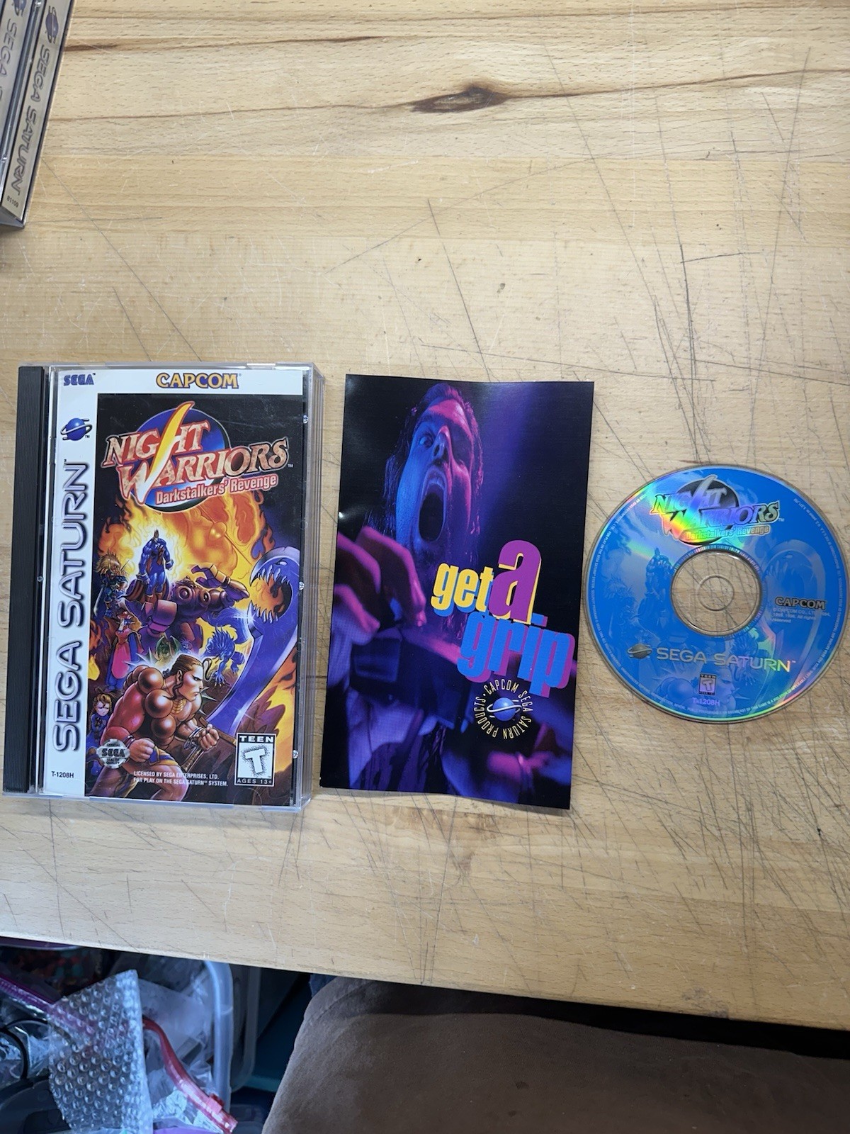 Night Warriors: Darkstalkers Revenge (Sega Saturn) Complete w Manual MINT