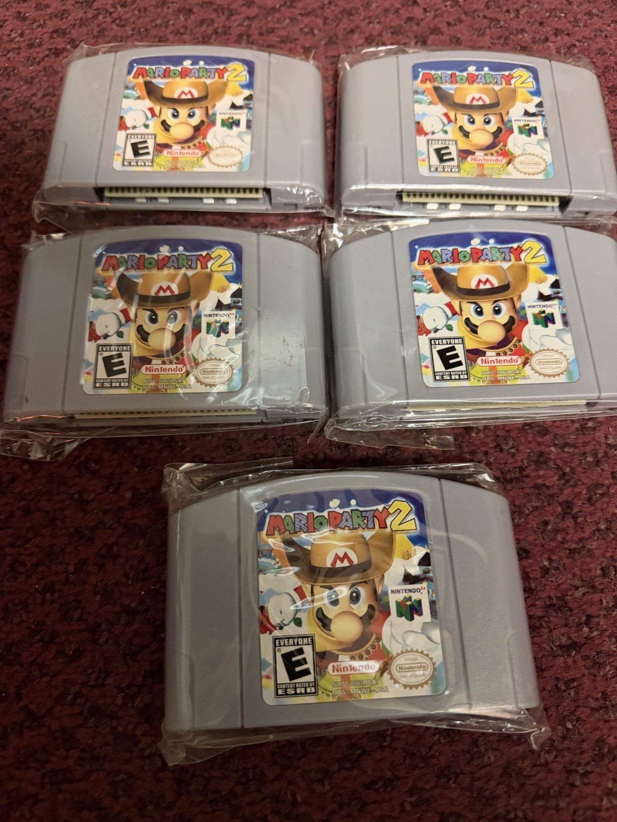 5 x Mario Party 2 For Nintendo n64 US Version Fast free shipping wholesale