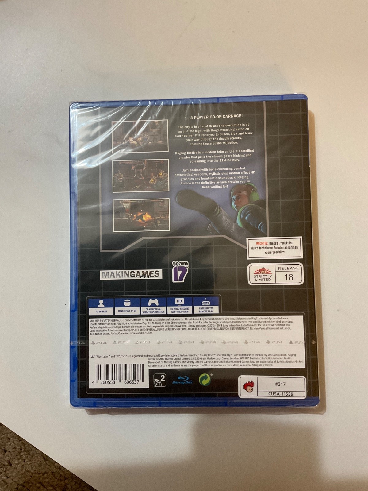 Raging Justice PlayStation PS4 Strictly Limited New Sealed