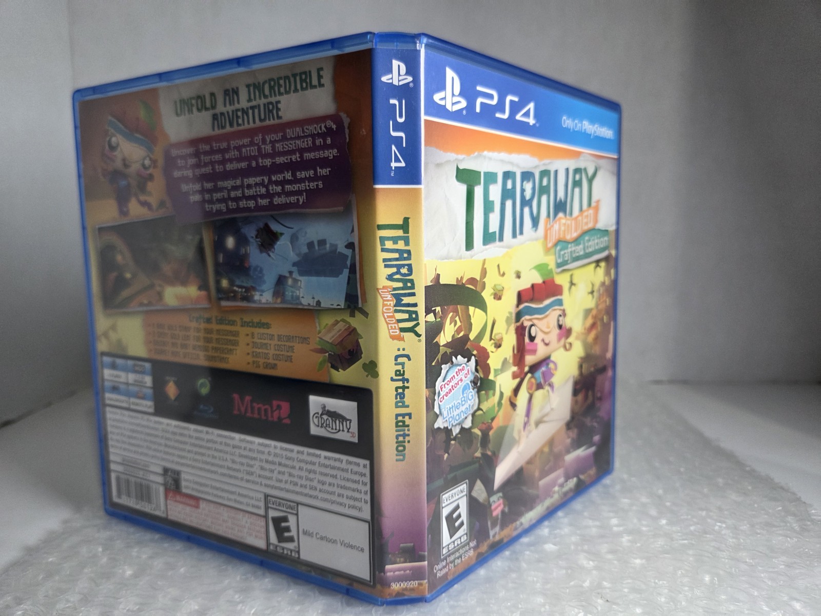 Tearaway Unfolded: Crafted Edition PS4 Sony PlayStation 4 Complete In Box CIB Te