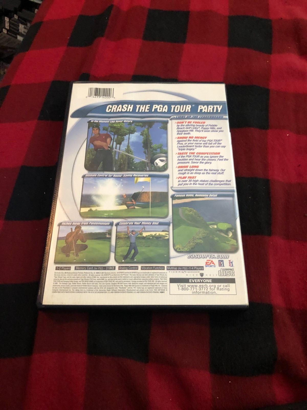 Tiger Woods PGA Tour 2001 Sony Playstation 2 Case Manual Disc Tested Works Great