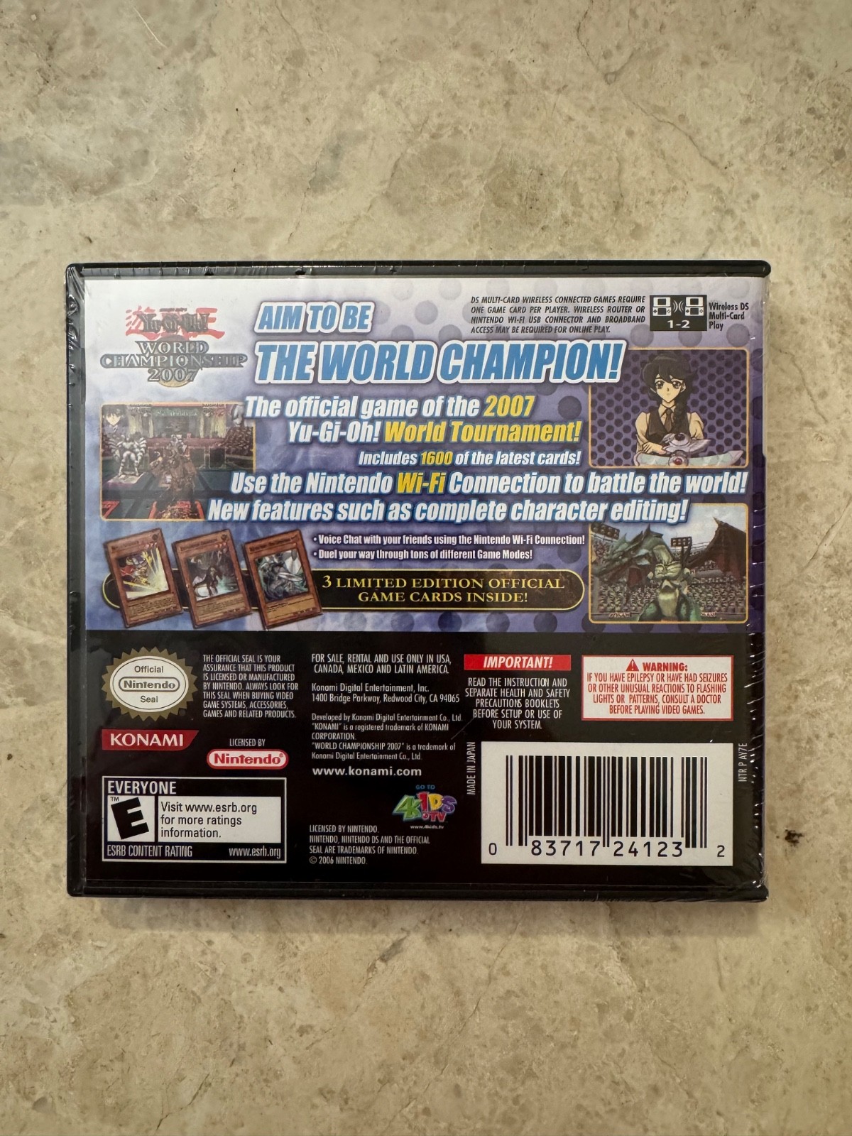 NINTENDO DS YU GI OH WORLD CHAMPIONSHIP 2007 BRAND NEW SEALED RARE