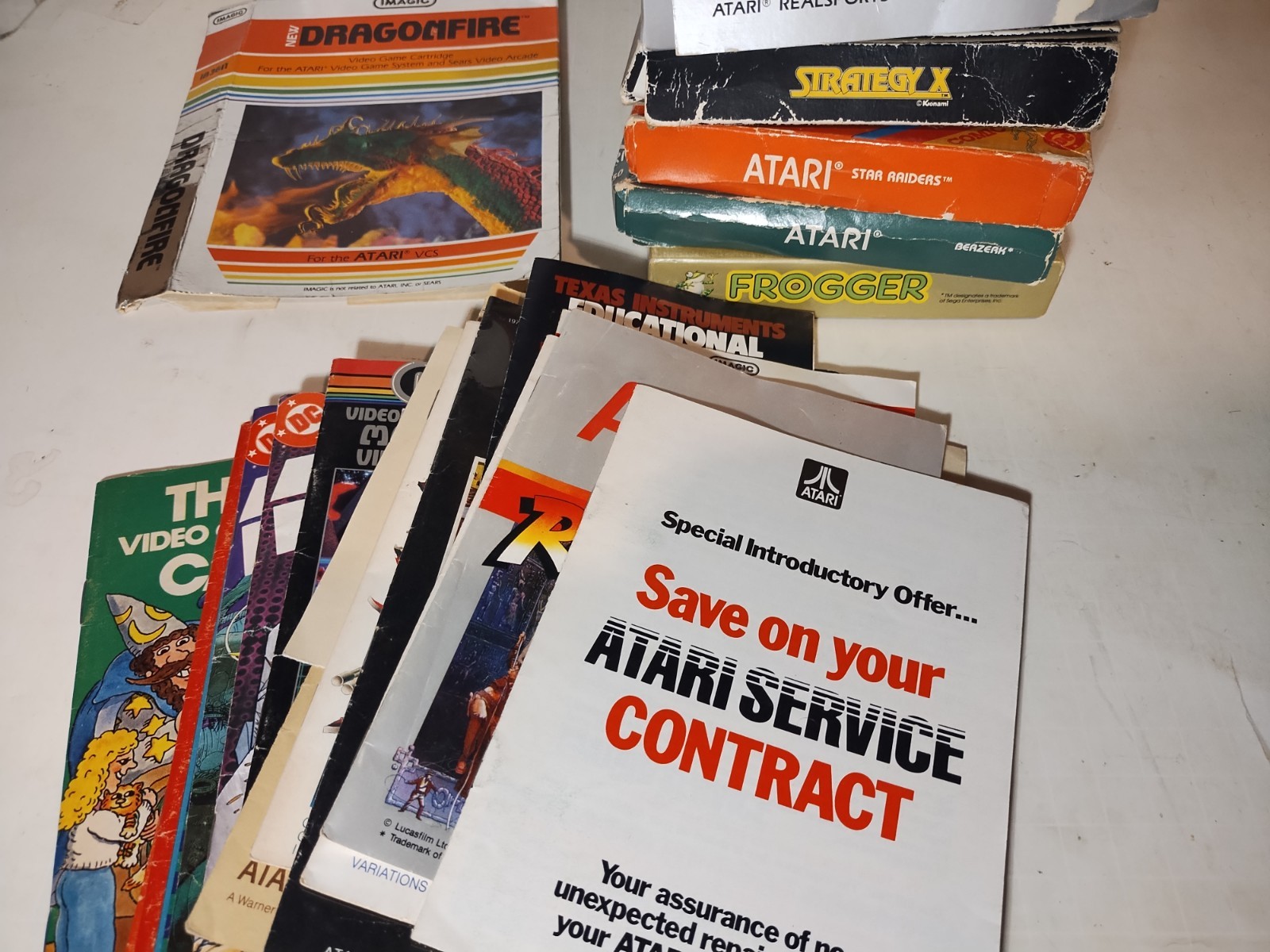 *Acceptable* Empty Atari 2600 Game Boxes & One Intellevision Game +Papers