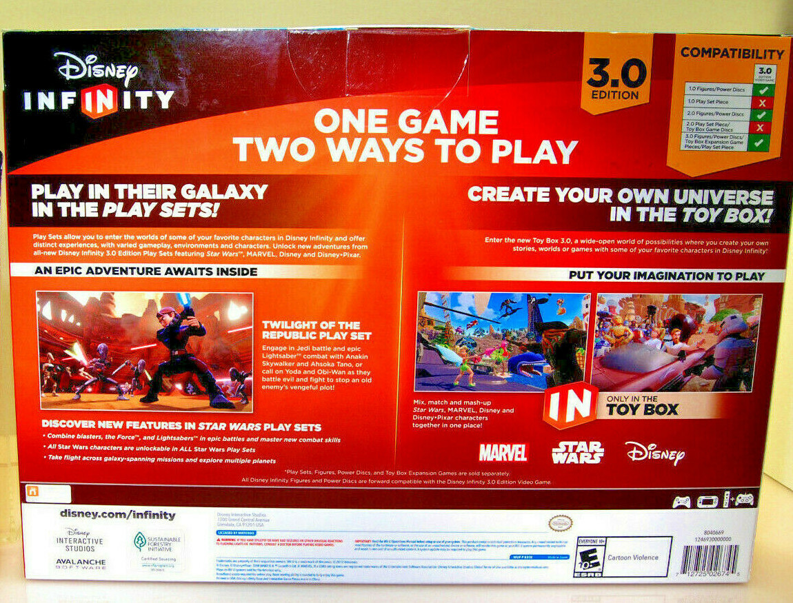 Nintendo WII U Disney Infinity STAR WARS 3.0 Starter Pack Game NEW