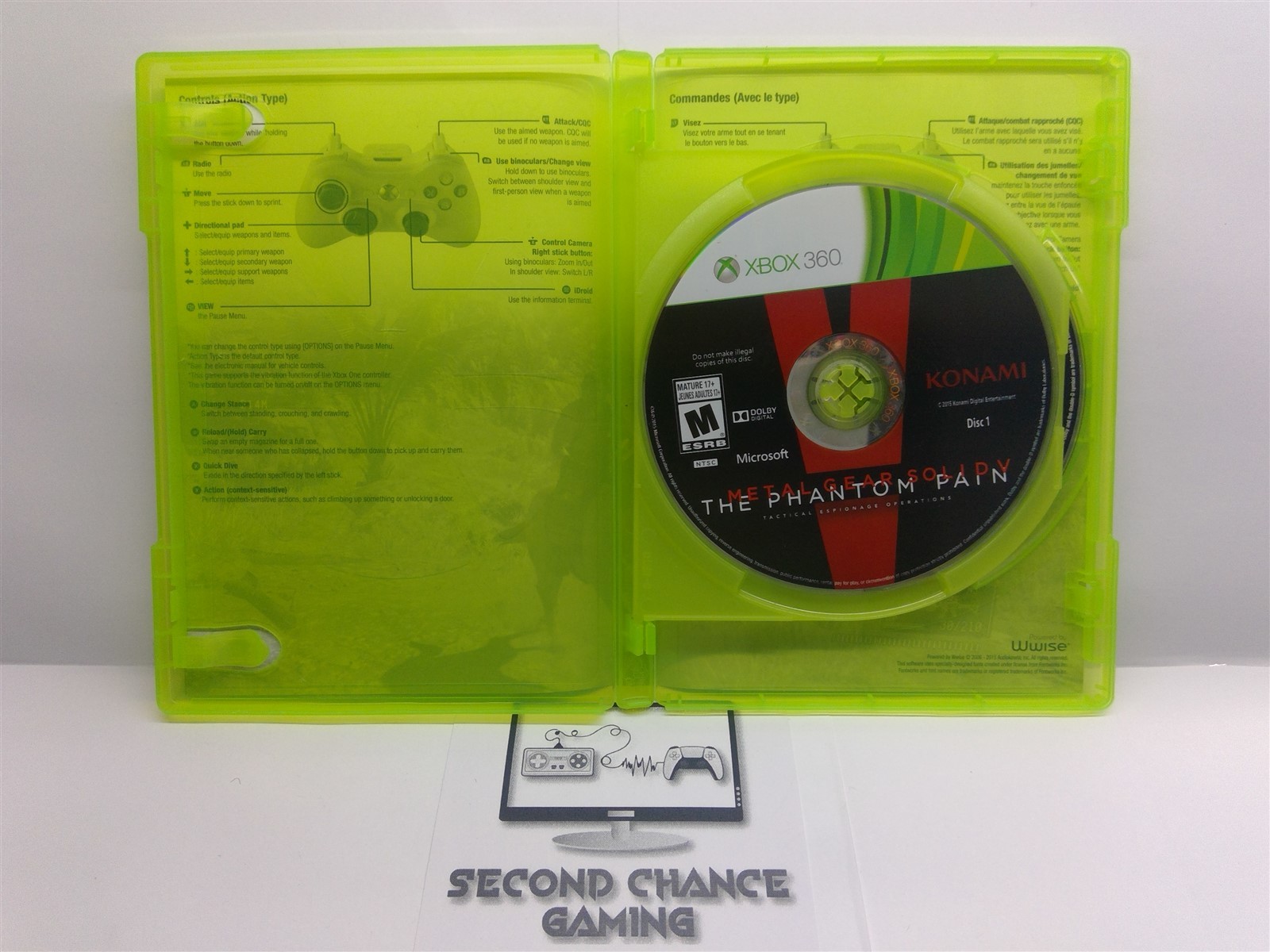 Metal Gear Solid V: The Phantom Pain Day One Edition (Xbox 360 2015) Complete