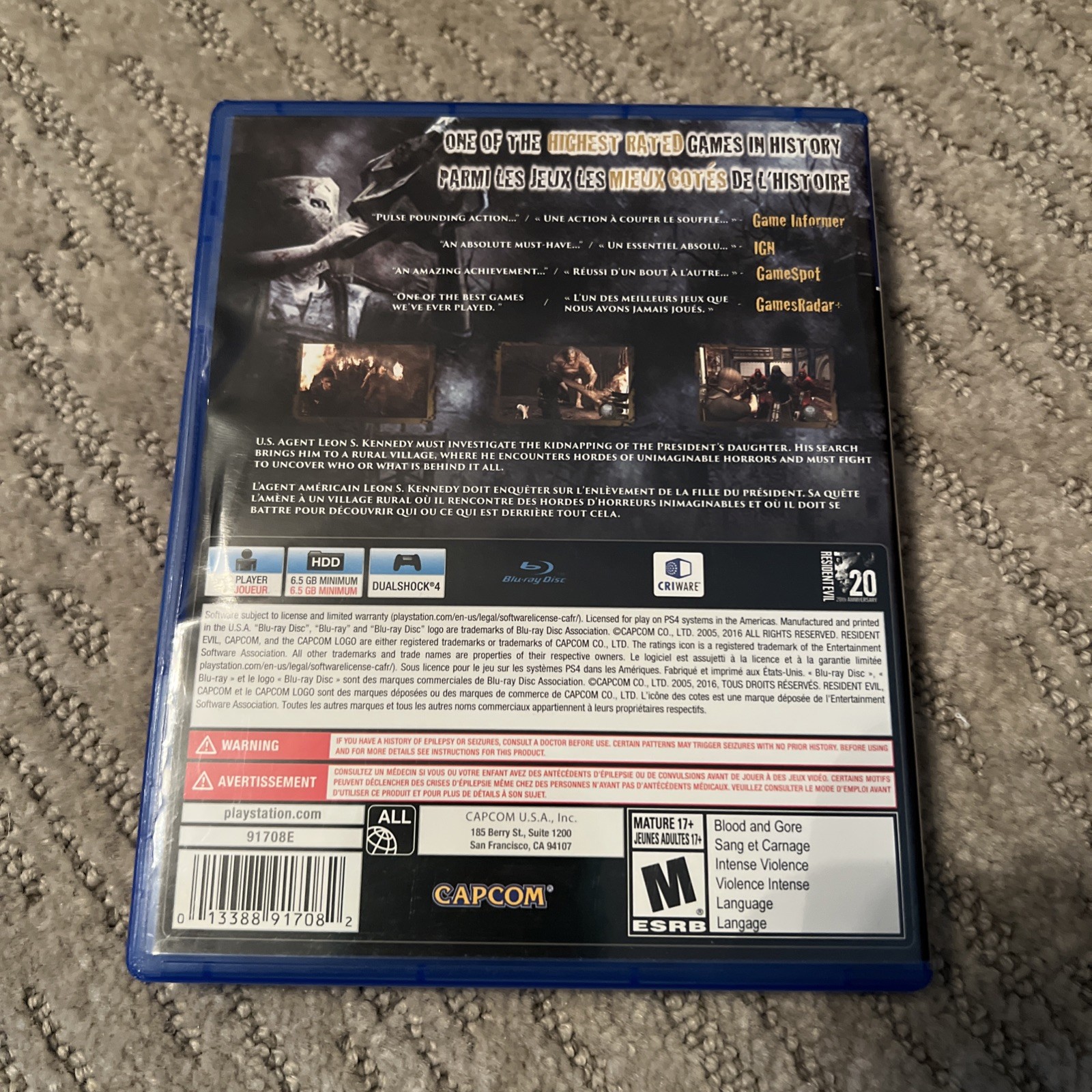 Capcom Resident Evil 4 PlayStation 4 Complete In Box new