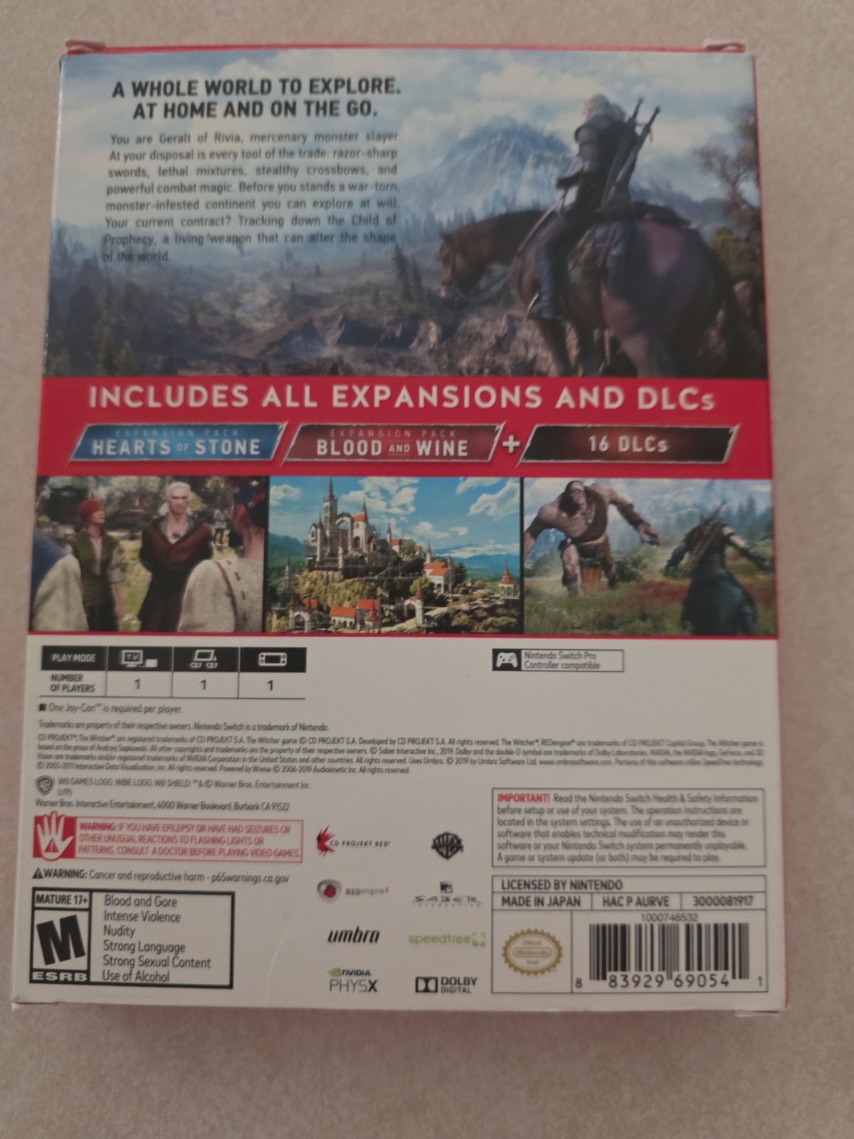 The Witcher 3 Wild Hunt Complete Edition Box Set for Nintendo Switch Used