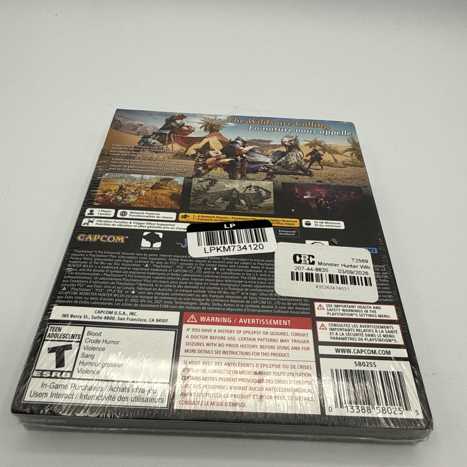PS5 Monster Hunter Wilds Steel Book Edition for Sony PlayStation 5