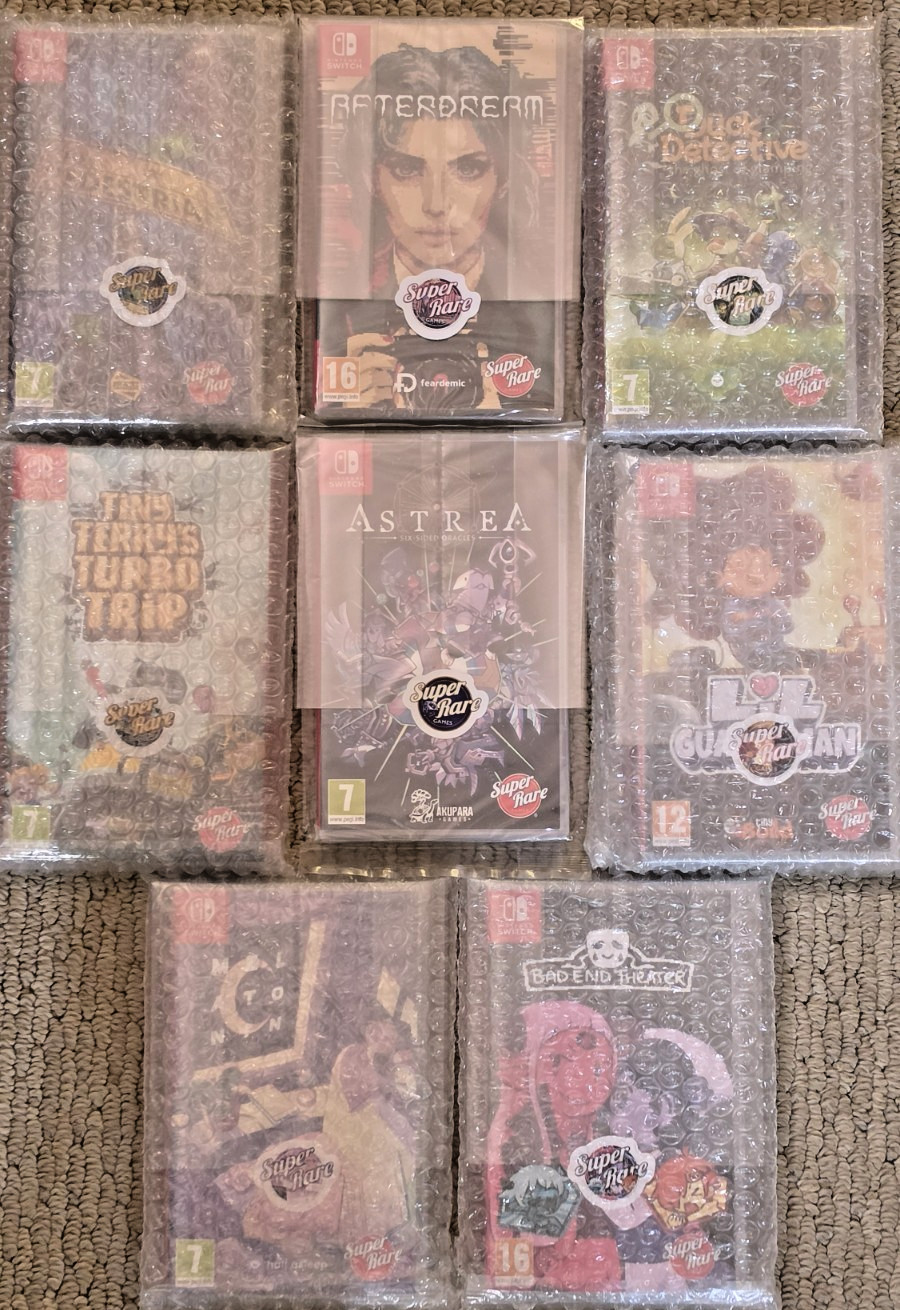 Super Rare Games Group of 8 Brand New Factory Sealed Nintendo Switch Games B