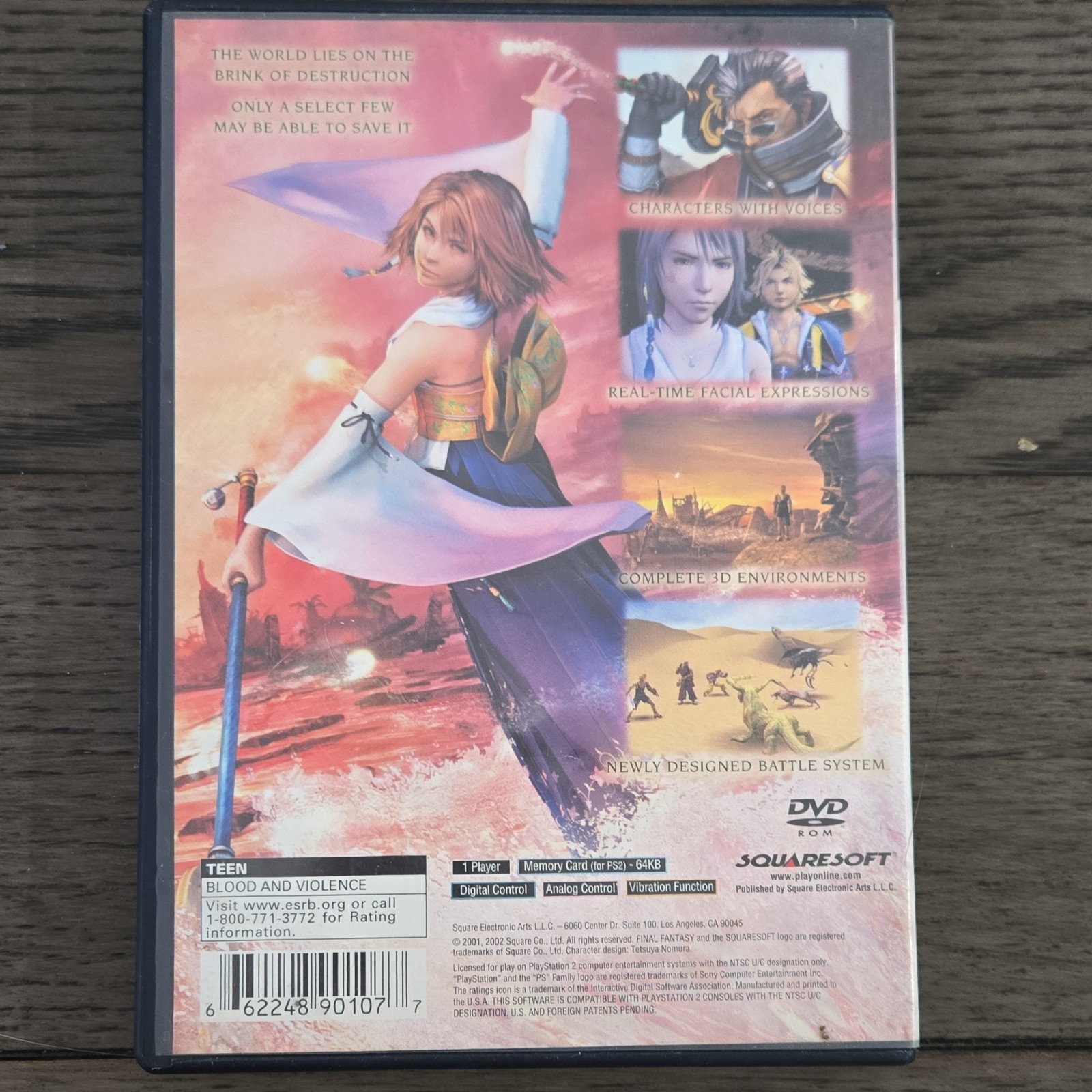 Squaresoft Final Fantasy X PlayStation 2 Role Playing T-Teen Voices 3D