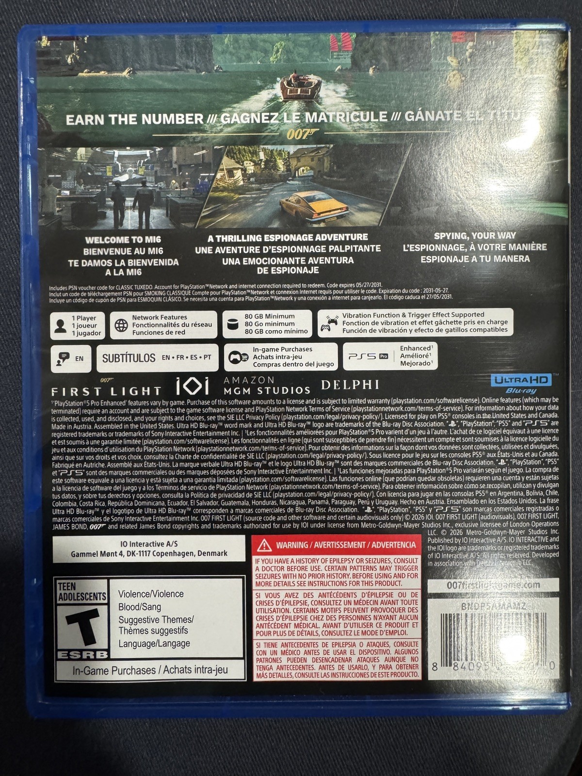 007 First Light Specialist Edition – Sony PlayStation 5 PS5 – No Specialist Code