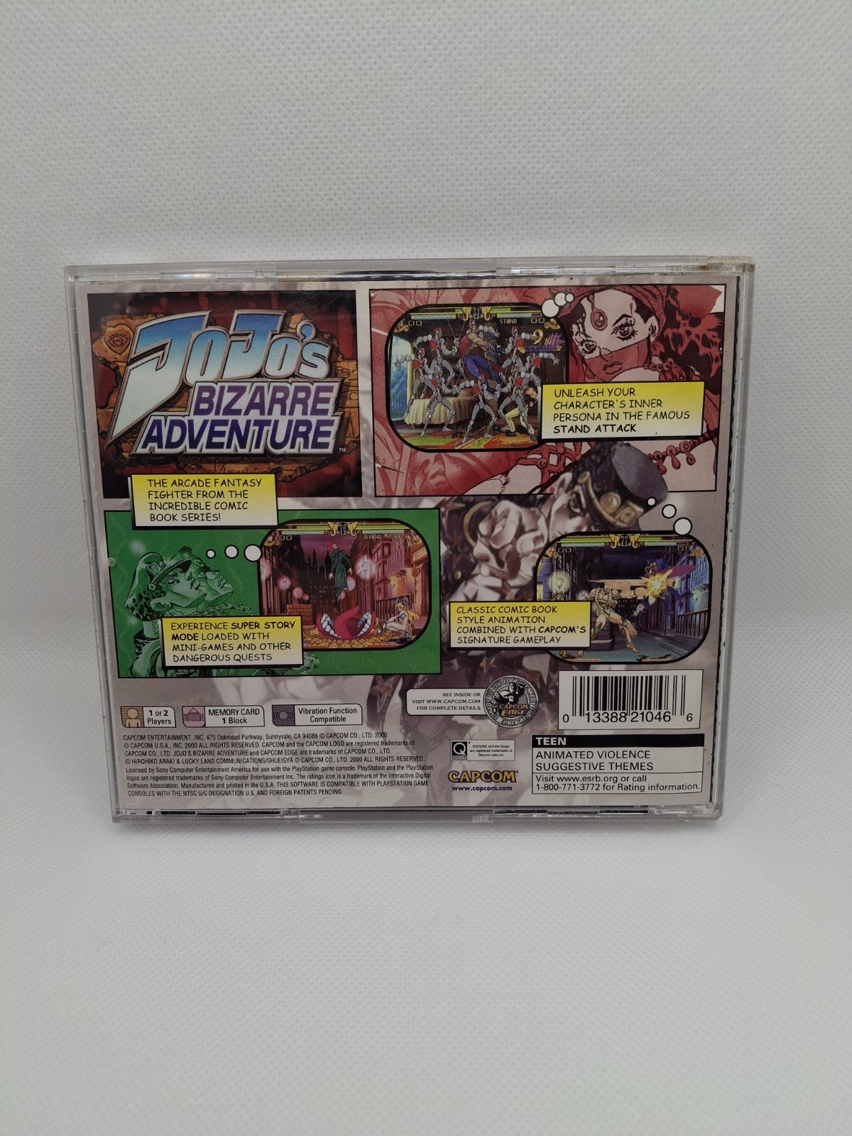 Capcom JoJo’s Bizarre Adventure PS1 Manual Included Multiplayer Fighting T 2000