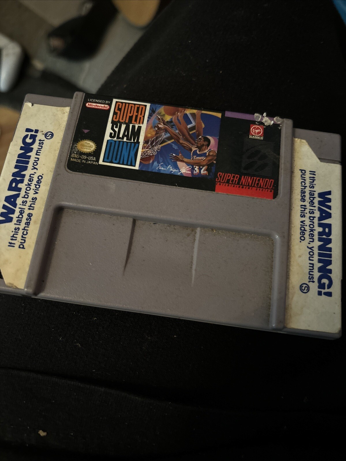 Super Slam Dunk SUPER NINTENDO SNES GAME CARTRIDGE AUTHENTIC OFFICIAL Tested