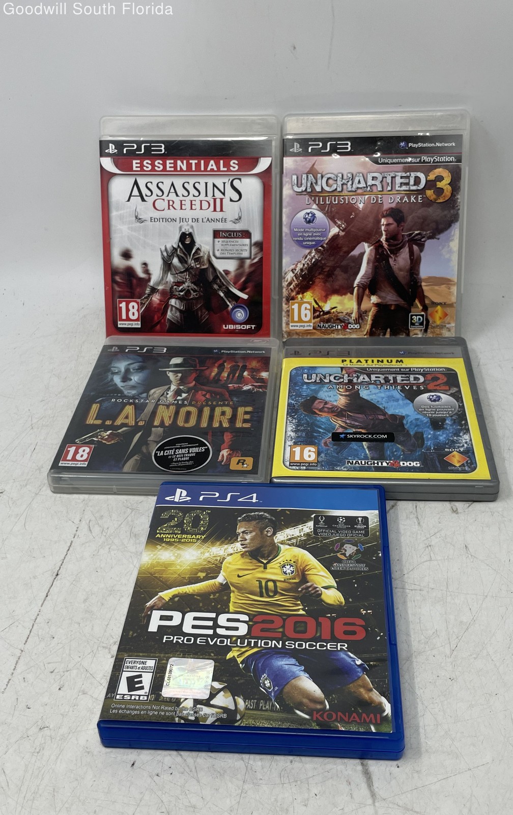 Lot Of 5 Pcs Sony PS3 & PS4 Pes 2016 Sports & Adventure Video Game Not Tested