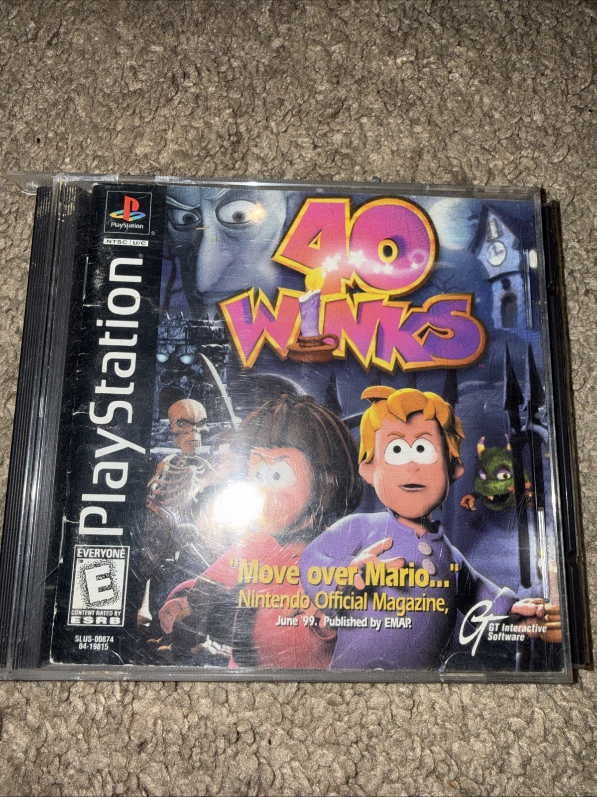 40 Winks (Sony PlayStation 1, 1999) Complete Set ( C-4)