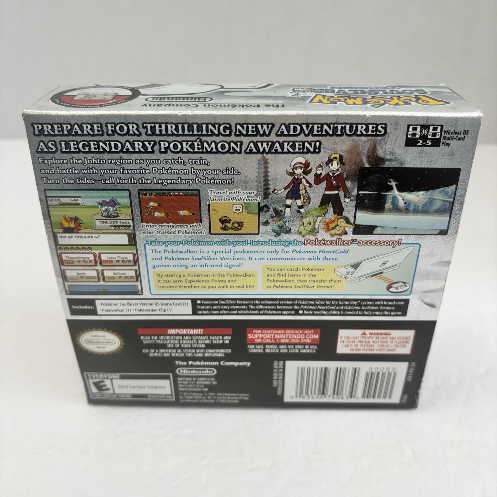 Pokemon SoulSilver Version DS Complete in Box with Pokewalker Authentic Tested