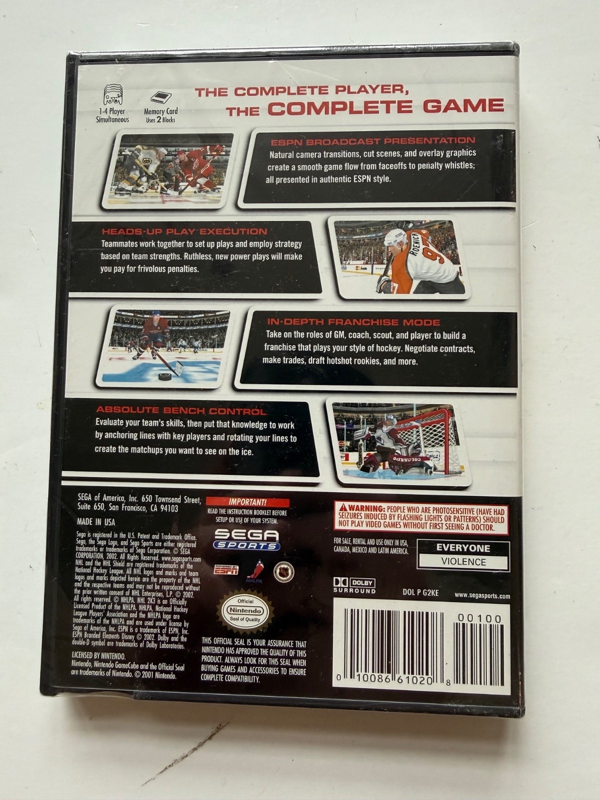 NHL 2K3 (Nintendo GameCube, 2002) GC New Factory Sealed OOP Ships Fast Roenick