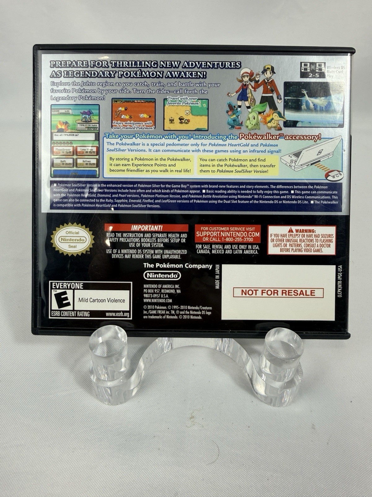 Pokemon SoulSilver Version DS Complete Big Box With Pokewalker Authentic Tested!