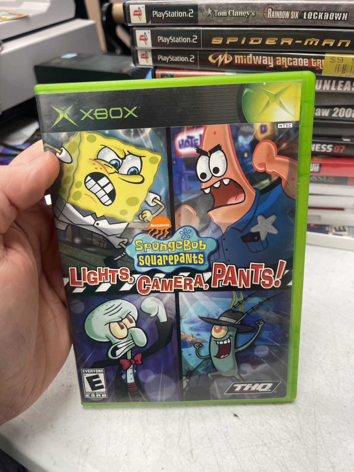 SpongeBob SquarePants: Lights, Camera, Pants (Microsoft Xbox, 2005) NO MANUAL