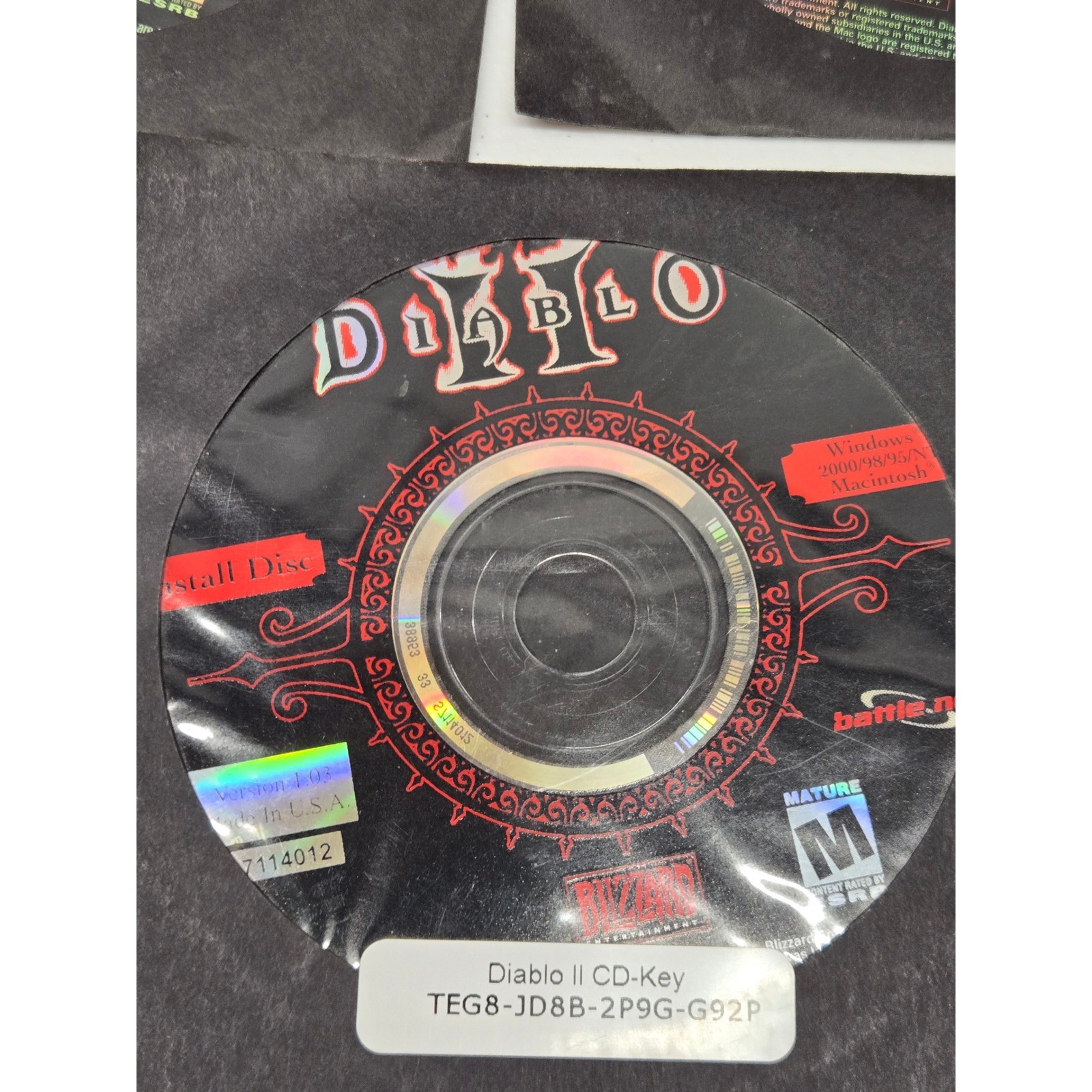 Blizzard Diablo and Diablo II PC Mac CD-ROM Game Lot with CD-Key Vintage 1990s
