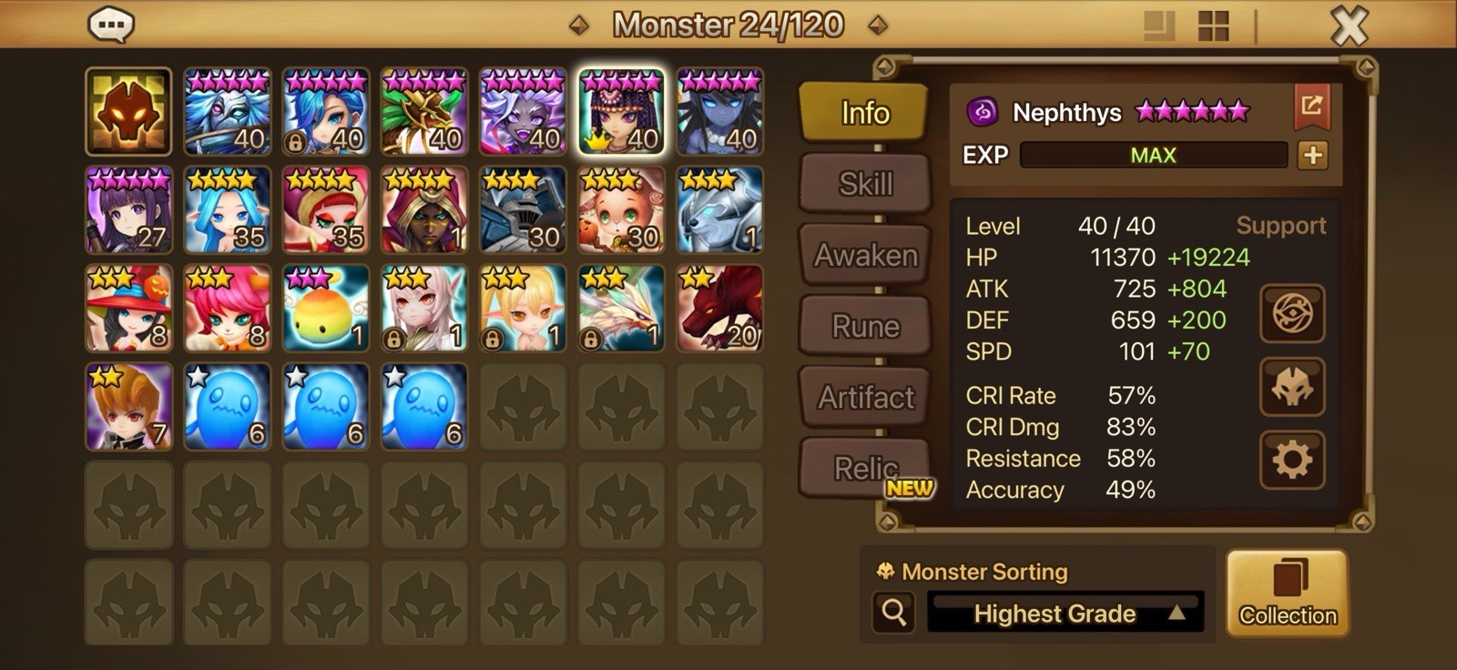 Summoners war global 2LD5 Nephthys Devaraja Early Game