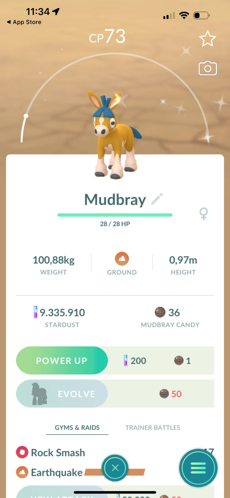 Pokémon Go shiny Mudbray – TRADE unregister 1m stardust