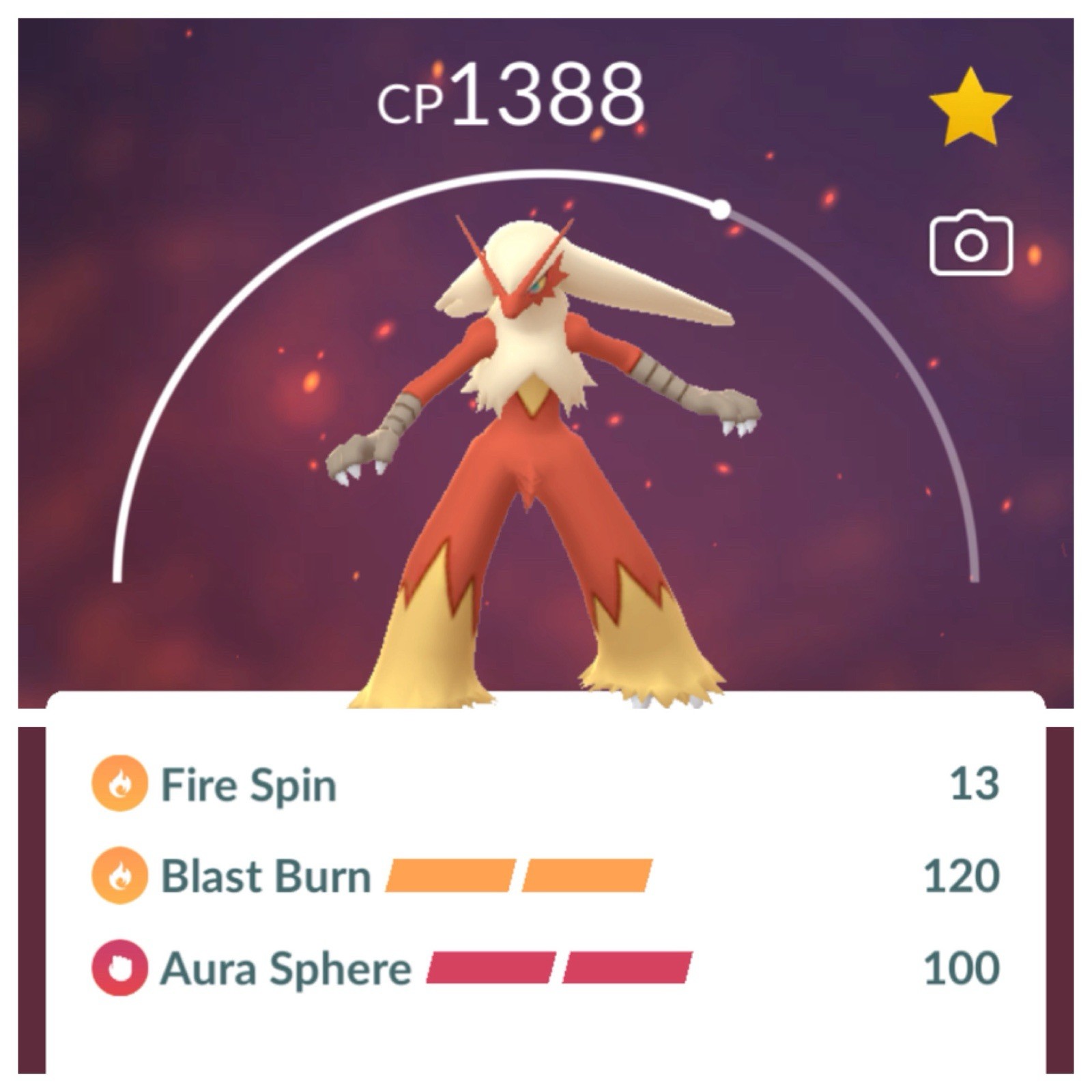 Blaziken Legacy Blast Burn PvP, 2 Charge , Under 1500 PKMN Go Great league