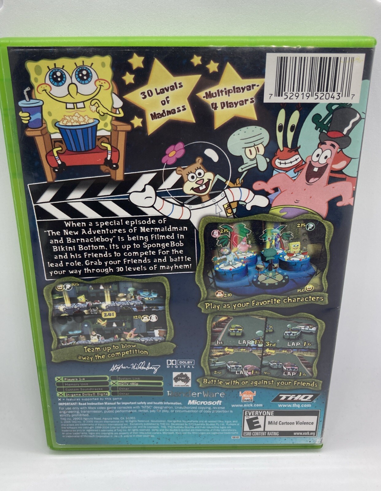 SpongeBob SquarePants Lights Camera Pants Xbox