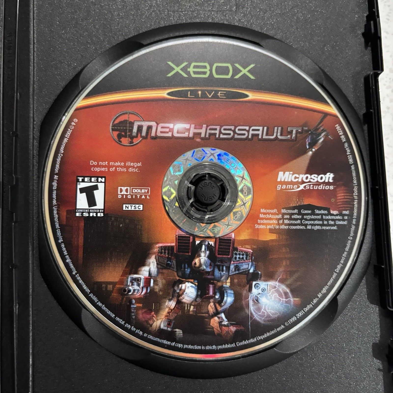 MECHASSAULT (Microsoft Xbox, 2002) Disc Only Tested