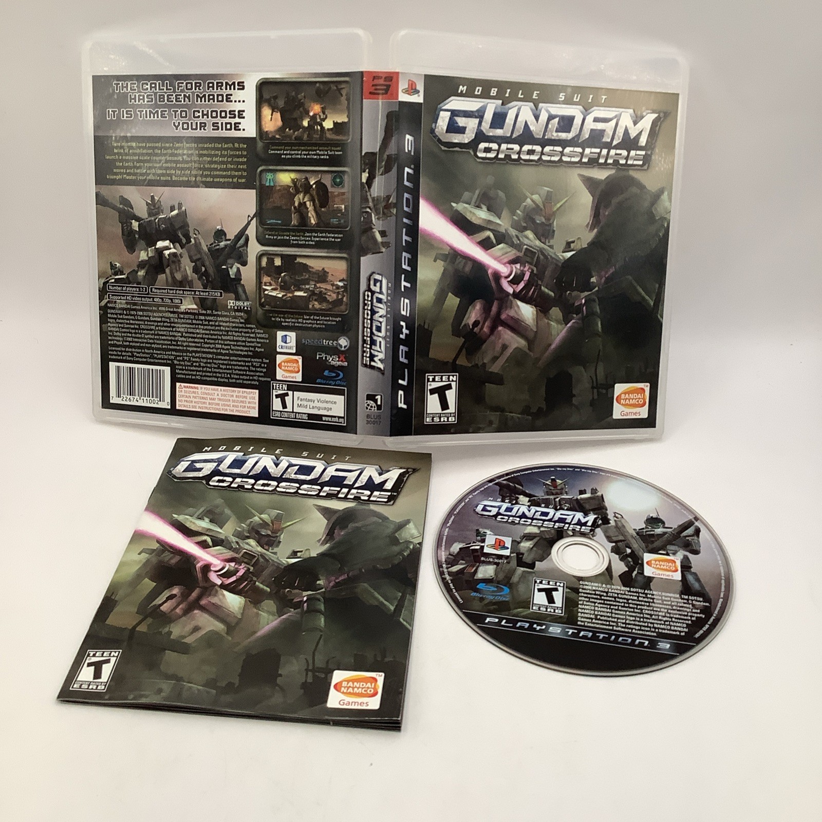 Mobile Suit Gundam: Crossfire (Sony PlayStation 3, 2006) CIB