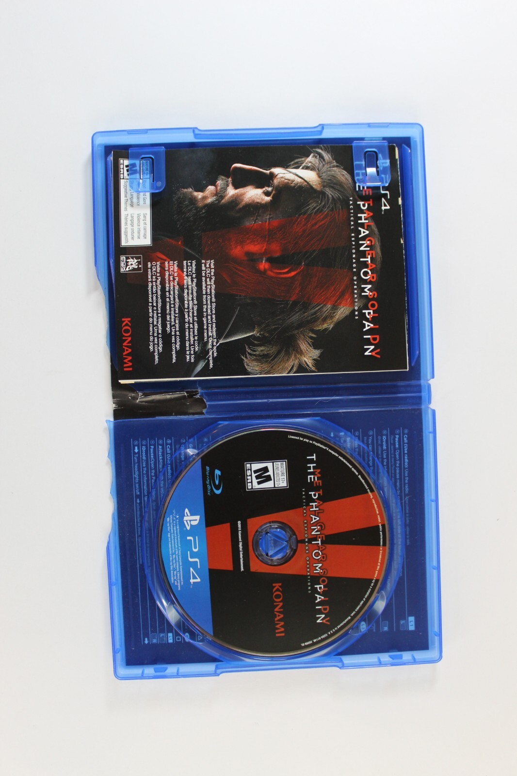 Metal Gear Solid 5 V: The Phantom Pain Day One PS4 CIB Complete w/Map EUC