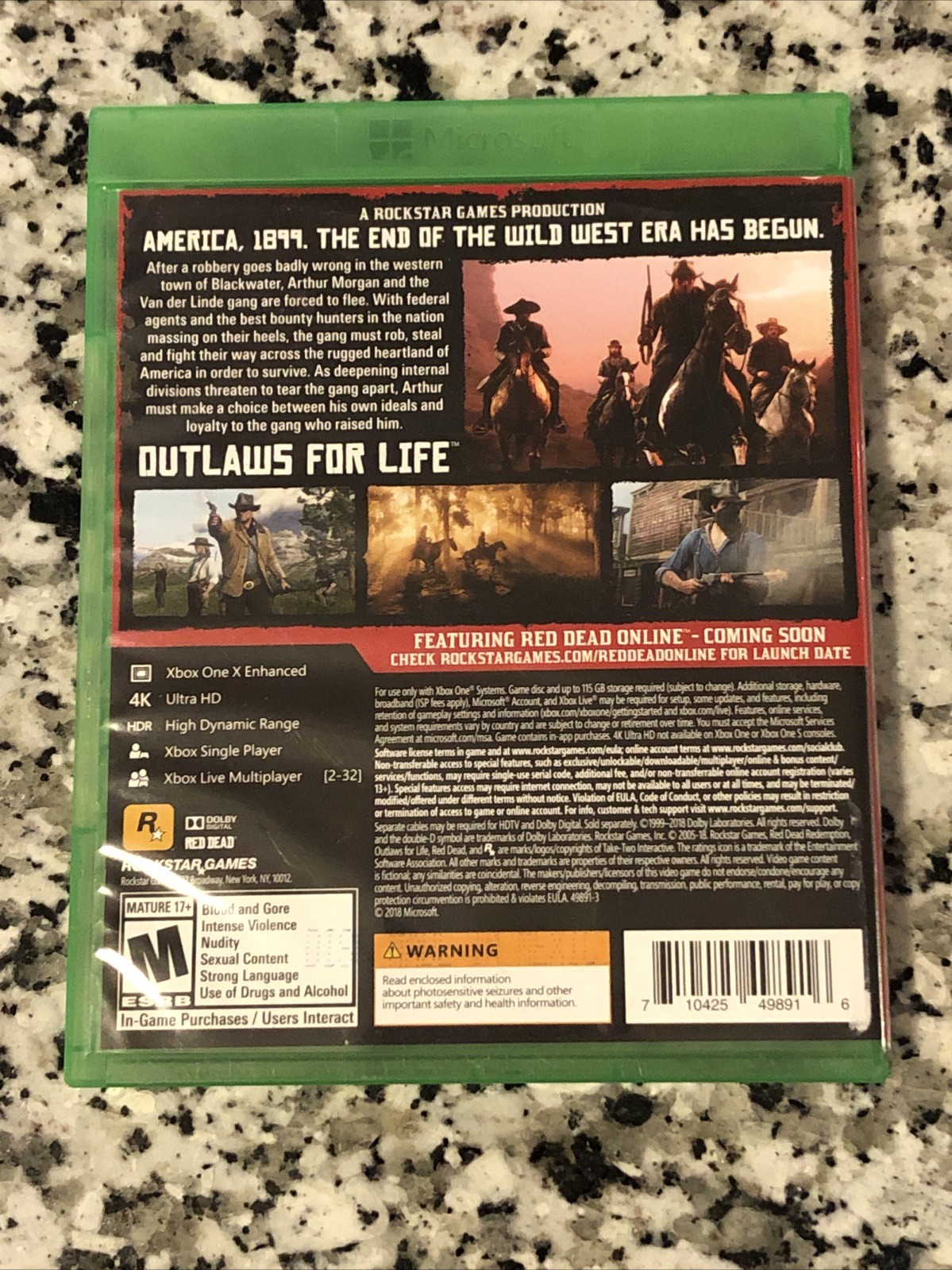 Red Dead Redemption II (Xbox One) No Map – Free Shipping