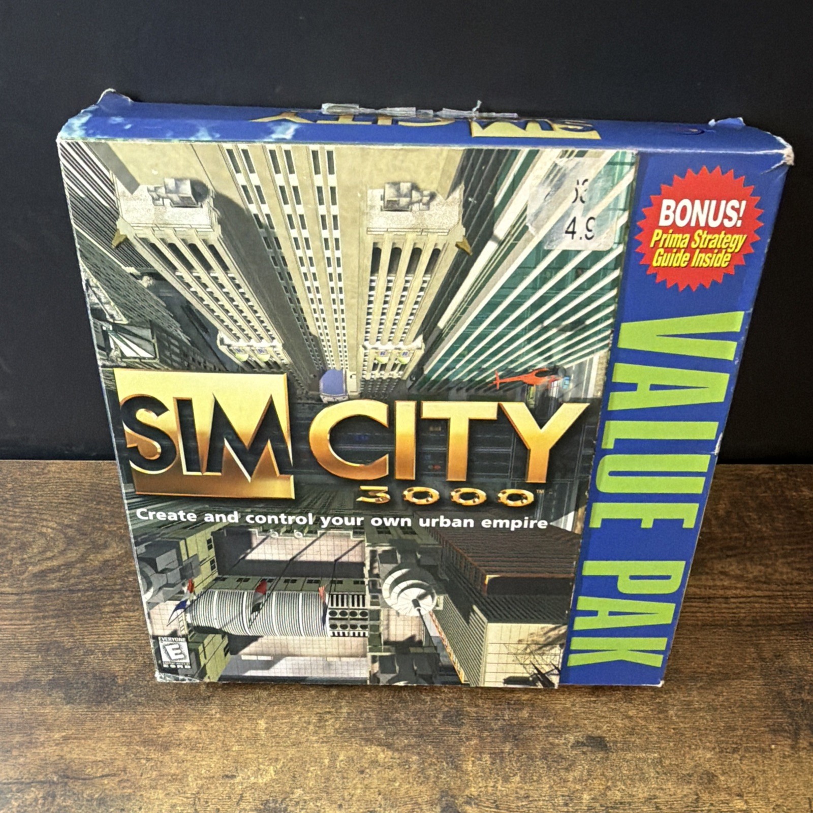 SimCity 3000 (PC 1998) Big Box Value Pak with Prima Guide & Inserts Only NO GAME
