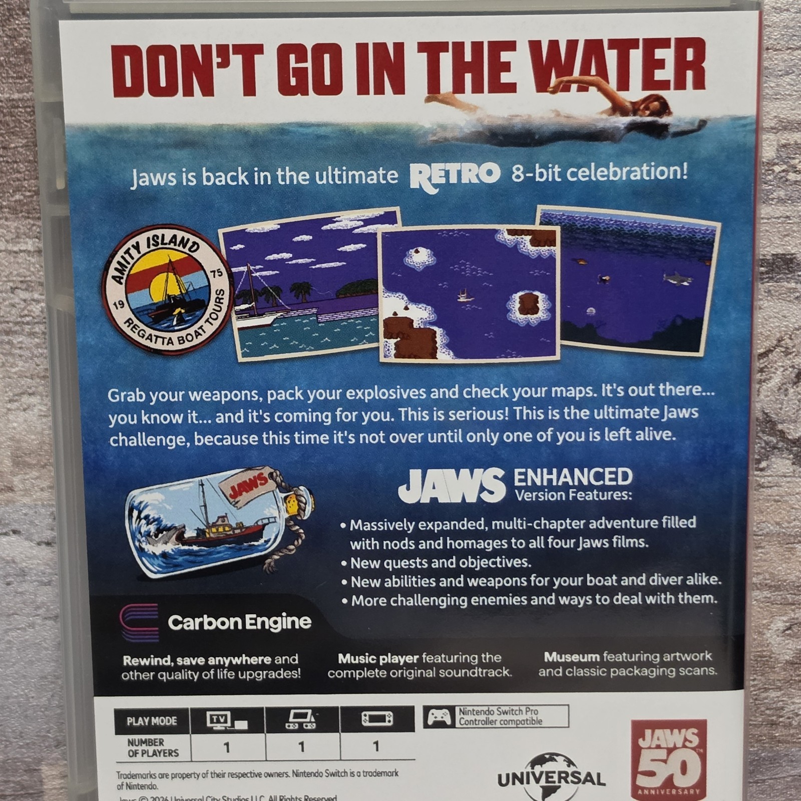 Jaws Retro Edition Switch Nintendo Limited Run #316 New Sealed