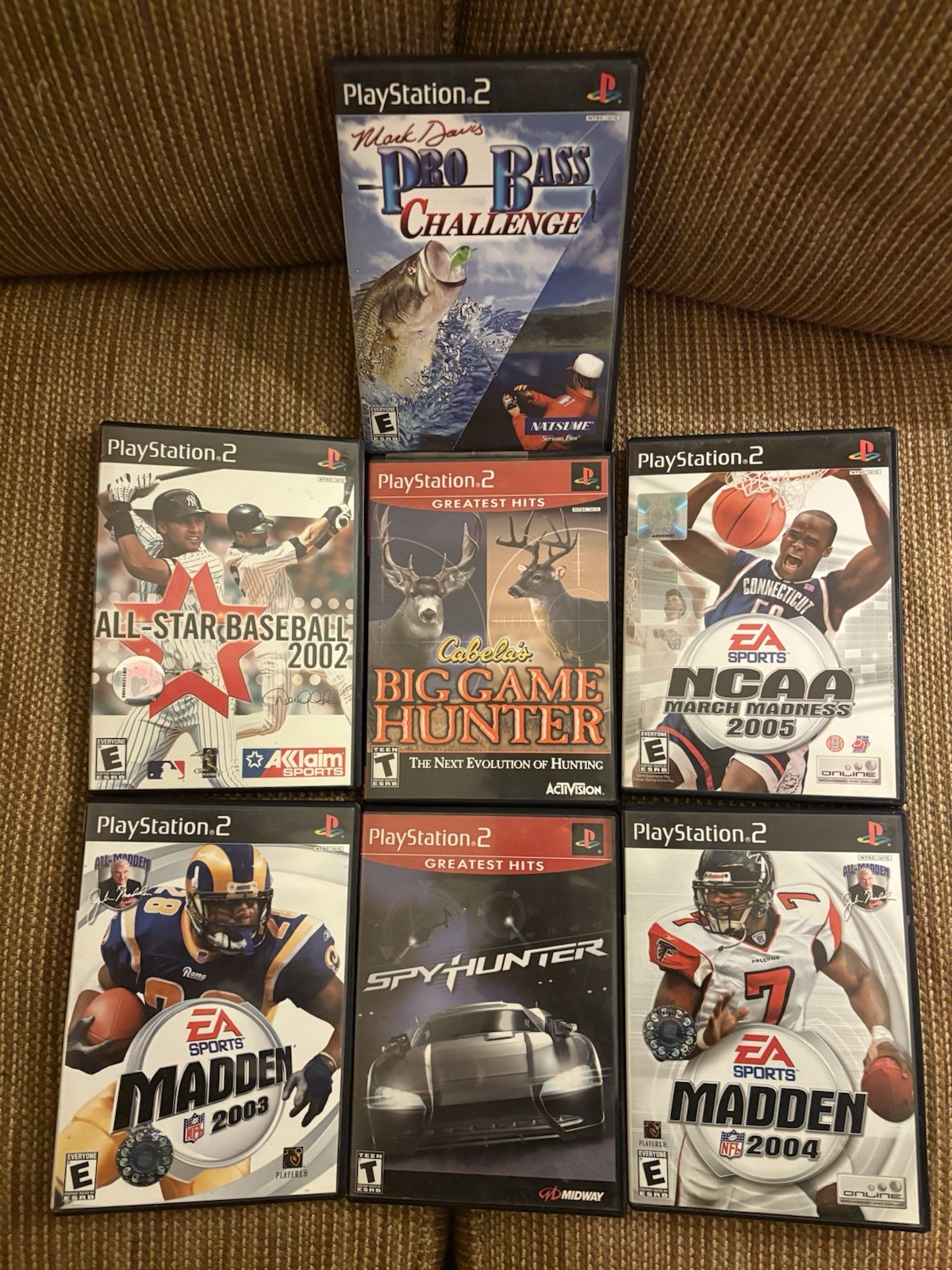 PlayStation 2 Sports Titles (Madden, Cabela’s, Baseball, Fishing, SpyHunter)