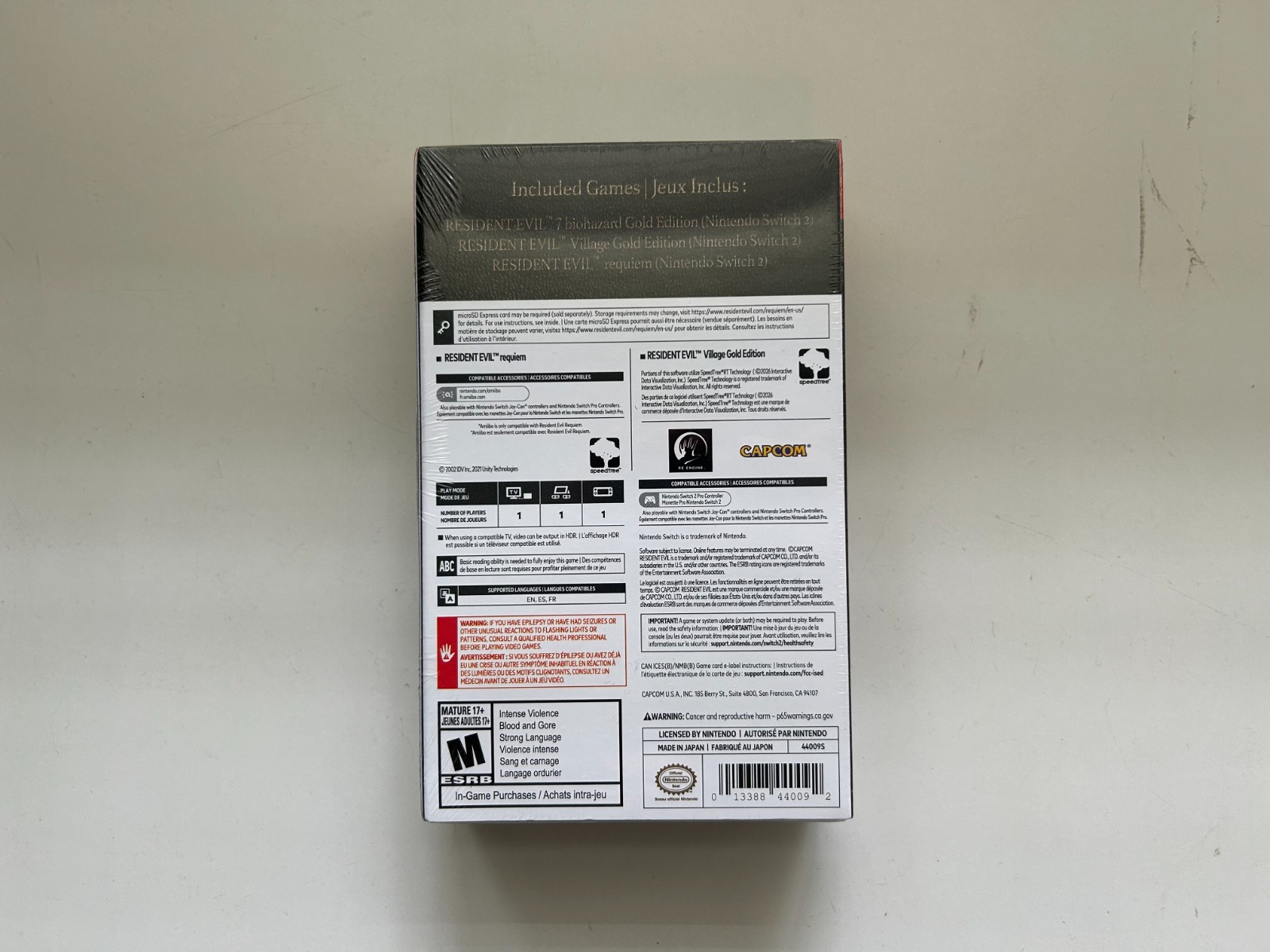 Resident Evil Generation Pack Nintendo Switch 2 BRAND NEW SEALED
