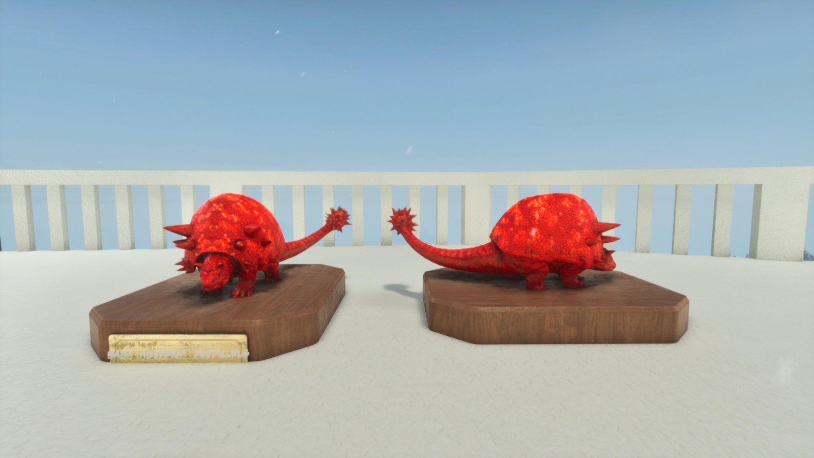 ARK ASA PVE OFFICIAL PAIR BABY DOEDICURUS AB RED ID01 NEW TOP STATUS 1221% MELEE