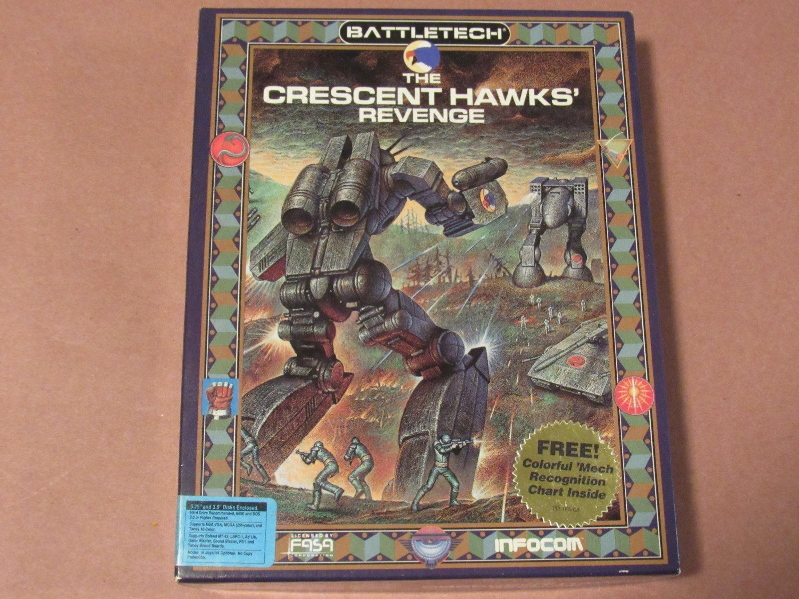 BATTLETECH: THE CRESCENT HAWKS’ REVENGE, INFOCOM, 1990, 5.25″ & 3.5″ DISKS, OPEN